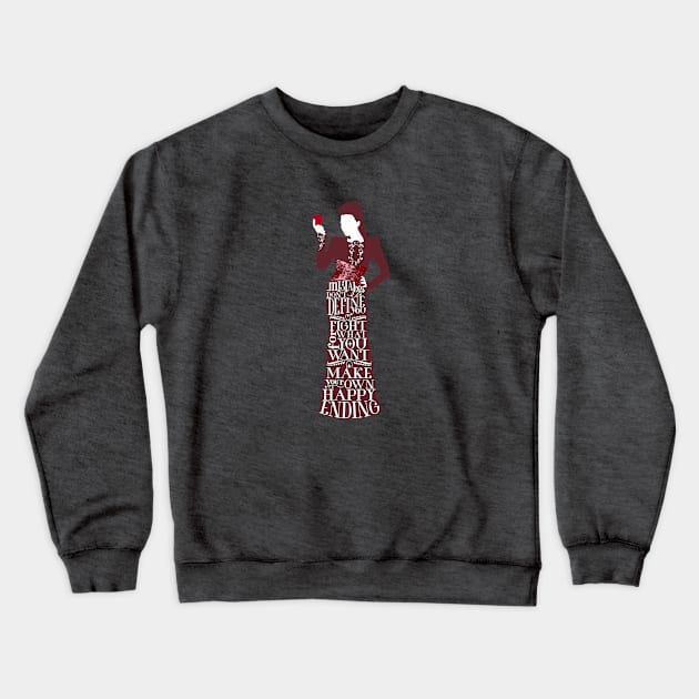 Make Your Own Happy Ending Evil Queen Crewneck Sweatshirt by jabberdashery